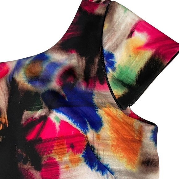Milly Taylor Graffiti Bold Print Multicolor Dress Sz 10 - Picture 8 of 16